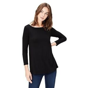 Daily Ritual Black Viscose Long Sleeve Top Size XL